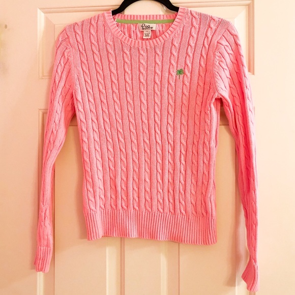 Lilly Pulitzer Sweaters Lilly Pulitzer Pink Cable Knit Sweater